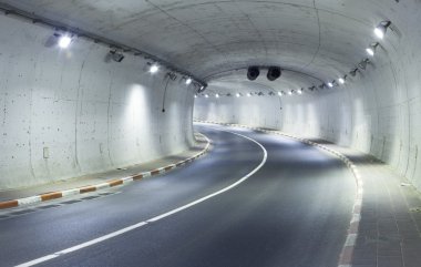 Tunnel - Urban highway road tunnel clipart