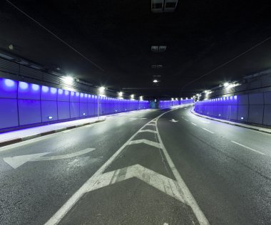 Tunnel - Urban highway road tunnel clipart