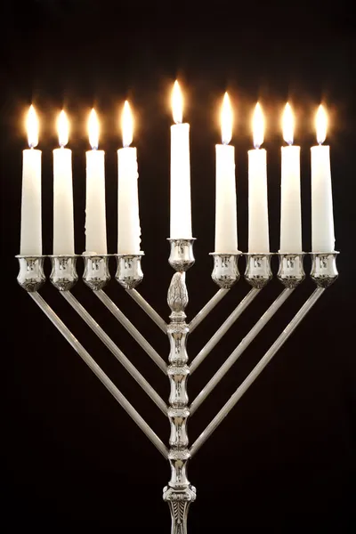 Hanukkah Menorah / Hanukkah mumlar — Stok fotoğraf