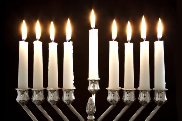 Hanukkah Menorah / Hanukkah mumlar — Stok fotoğraf