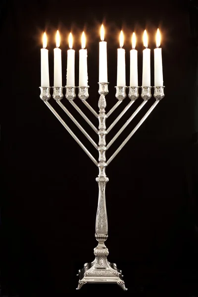 Velas Hanukkah Menorah / Hanukkah — Fotografia de Stock