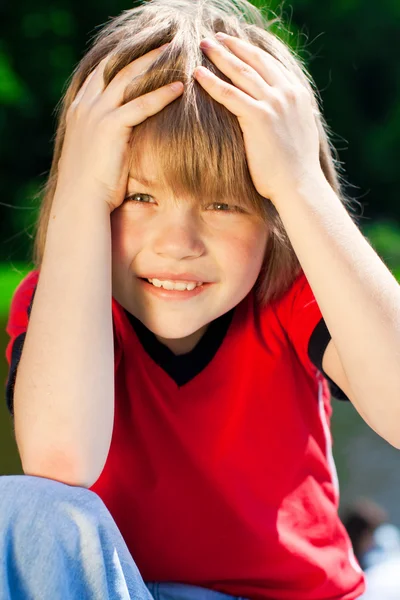 Very surprised young boy — Stock Photo, Image