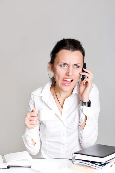 The woman with the phone — Stock Photo, Image