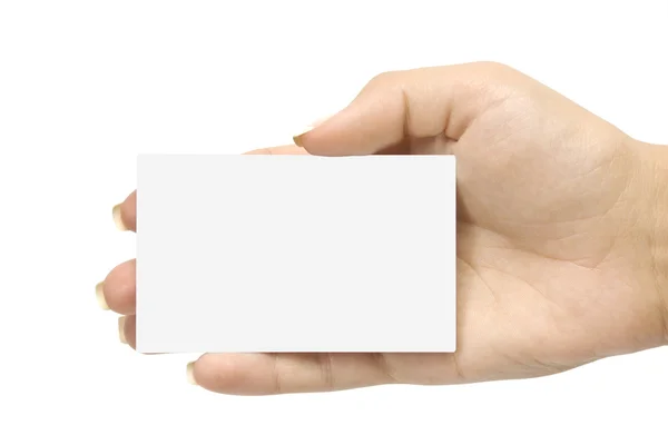 Cartão de mão — Fotografia de Stock