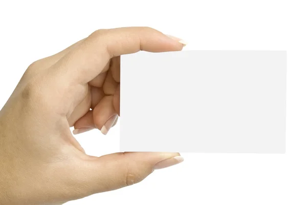 Cartão de mão — Fotografia de Stock