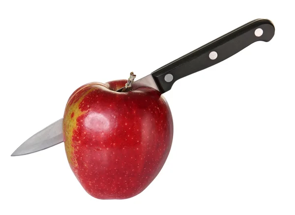 The apple knifed — Stock Photo, Image