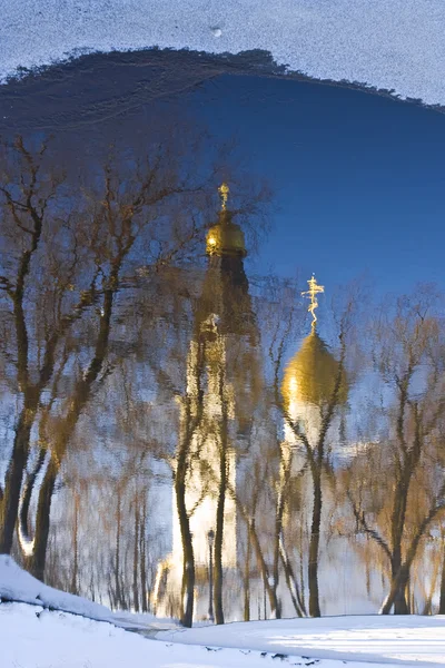 Kopule ruské církve — Stock fotografie