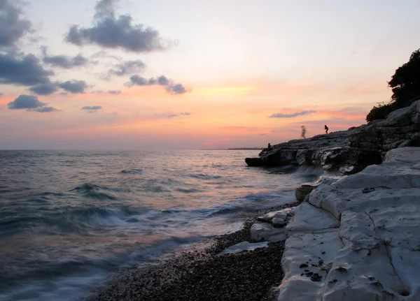 Solnedgång vid kusten — Stockfoto