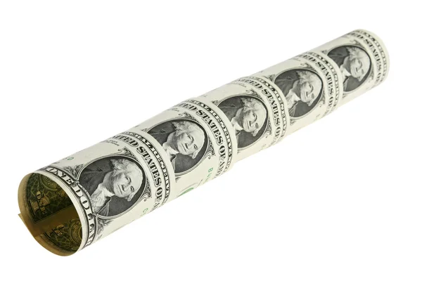 As notas de dólar — Fotografia de Stock