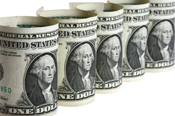 De dollar biljetten Stockafbeelding
