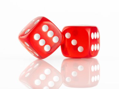 Red and white dices clipart