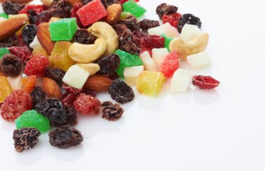 Mix dried fruits and nuts clipart
