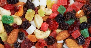 Dried fruits and nuts clipart