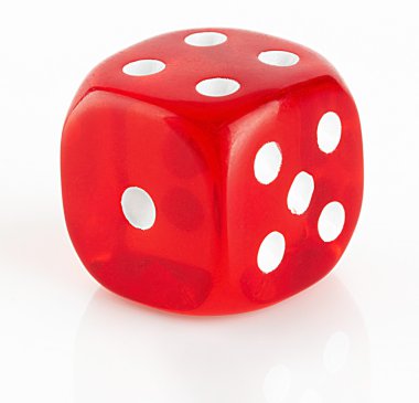 Red and white dice clipart