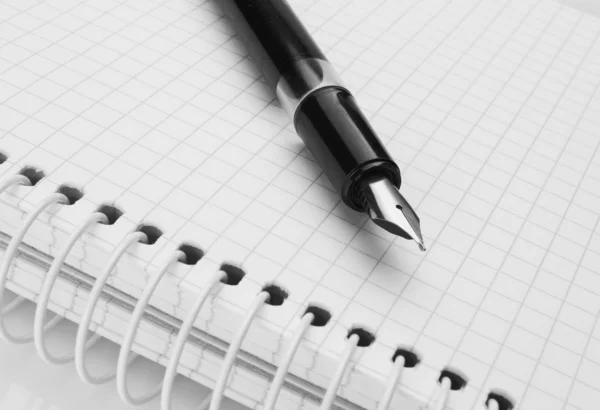 Στυλό μελάνης στο σημειωματάριο — Φωτογραφία Αρχείου