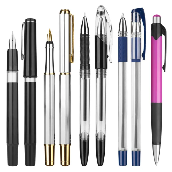 Długopisy na biały — Zdjęcie stockowe