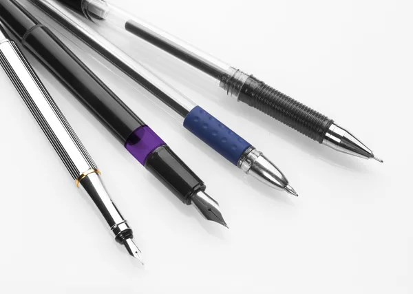 Pens on white — Stock Photo, Image