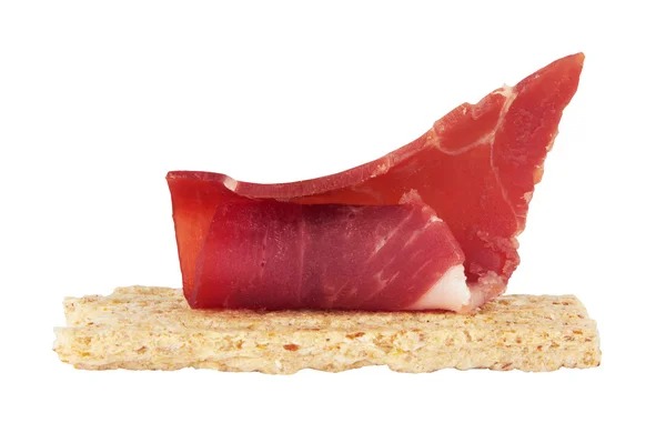 Bacon with bread crisps — Stock Photo, Image