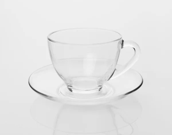 Vazio xícara de chá e pires — Fotografia de Stock