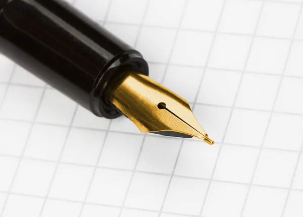 Inkt pen op Kladblok — Stockfoto