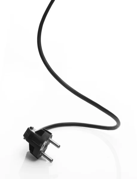Zwarte elektrische kabel — Stockfoto