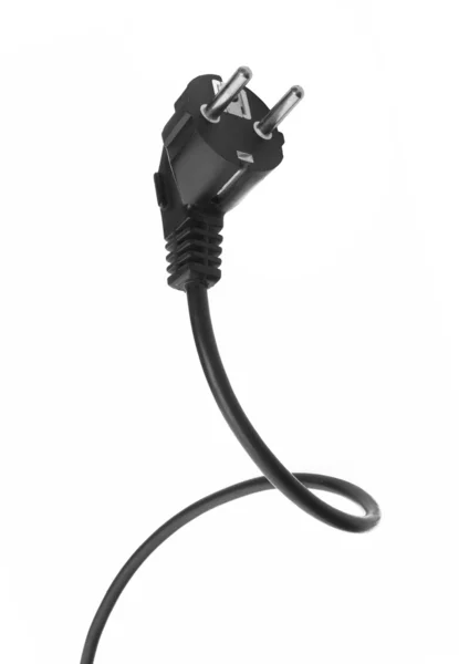 Zwarte elektrische kabel — Stockfoto