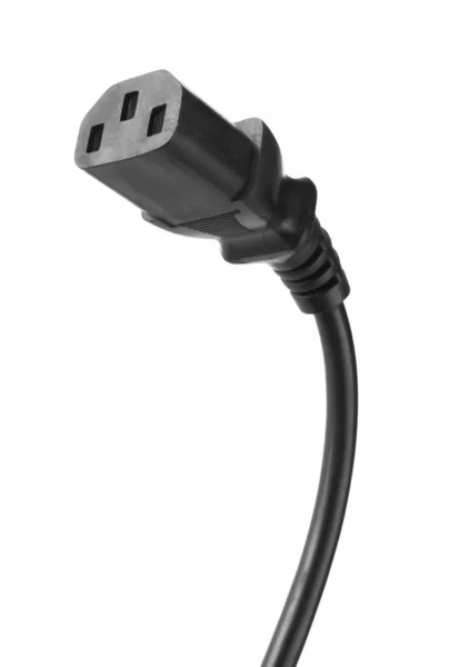 Czarny kabel elektryczny — Zdjęcie stockowe