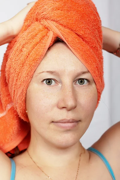 Woman after a shower — Stock Photo, Image