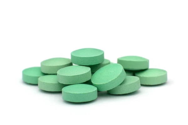 Grüne Tabletten — Stockfoto