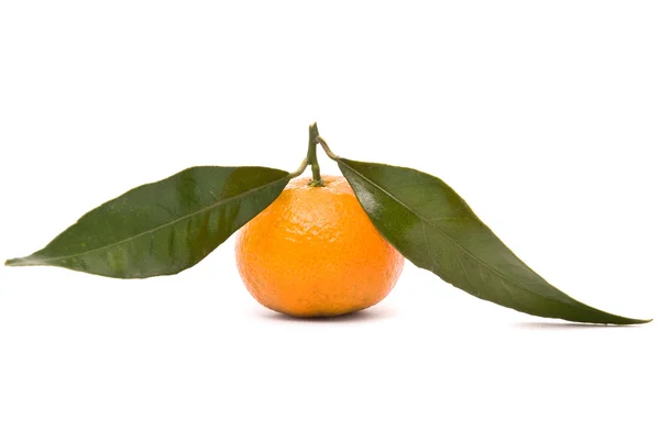 Saftige Mandarine isoliert auf weißem Hintergrund. — Stockfoto