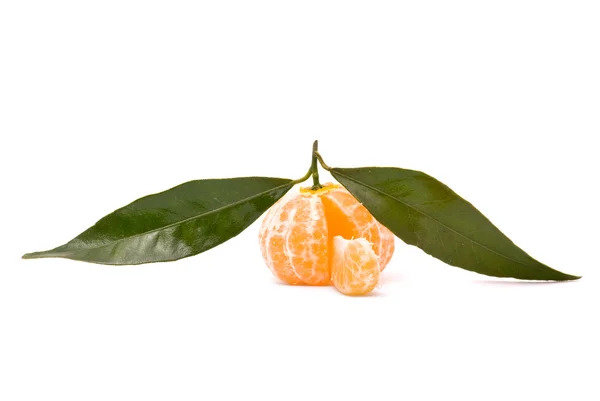 Mandarino succoso isolato su uno sfondo bianco . — Foto Stock