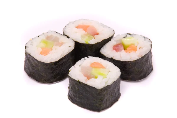 Sushi på en vit bakgrund — Stockfoto