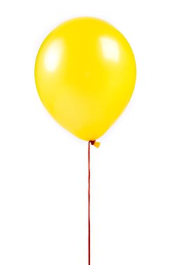 Yellow balloon on white background clipart