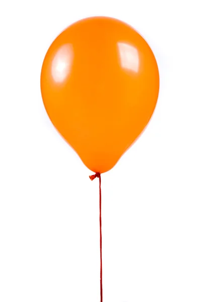 Πορτοκαλί μπαλόνι σε άσπρο φόντο — Φωτογραφία Αρχείου