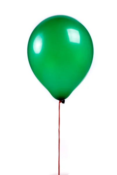 白色背景的绿色气球 — 图库照片