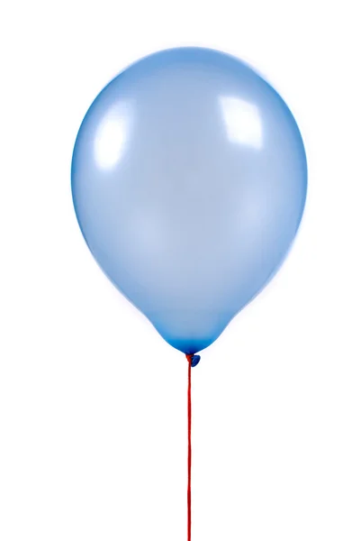 白色背景的蓝色气球 — 图库照片