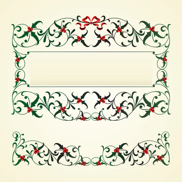 Conjunto de vetores de elementos de decoração de Natal . — Vetor de Stock