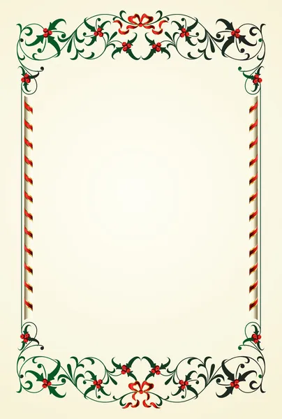 Cadre de Noël avec gui — Image vectorielle