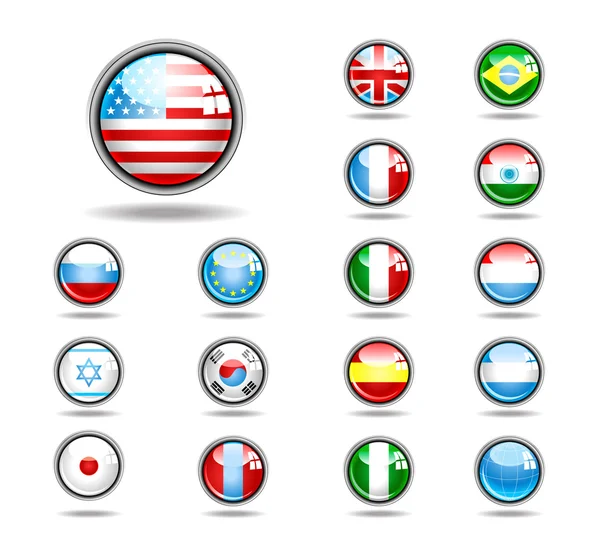 Vector set of world flags — Stock Vector