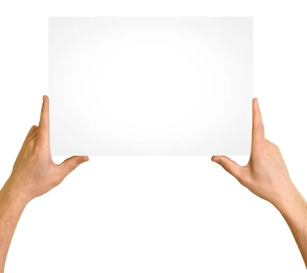 Hand holding the sheet — Stock Photo, Image