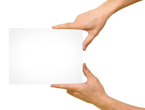 stock image Hand holding the sheet