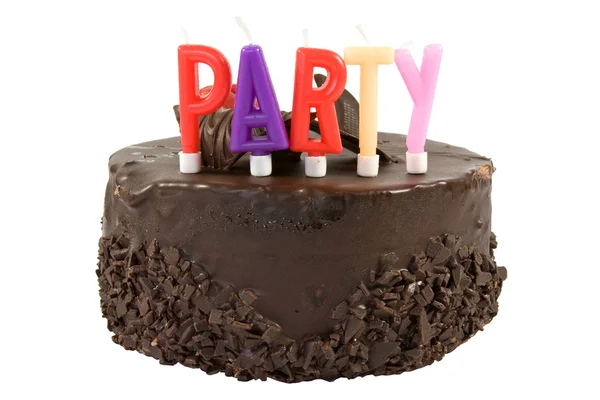 Birthday cake isolated on white background — Stock Photo, Image
