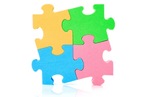Jigzaw kolorowe puzzle — Zdjęcie stockowe