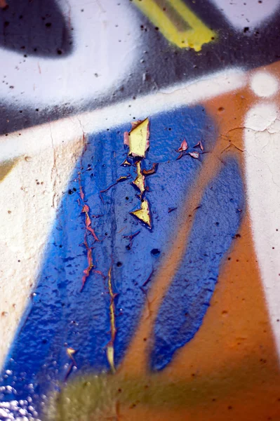 Textures and vibrant colours of urban art — Stock Photo, Image