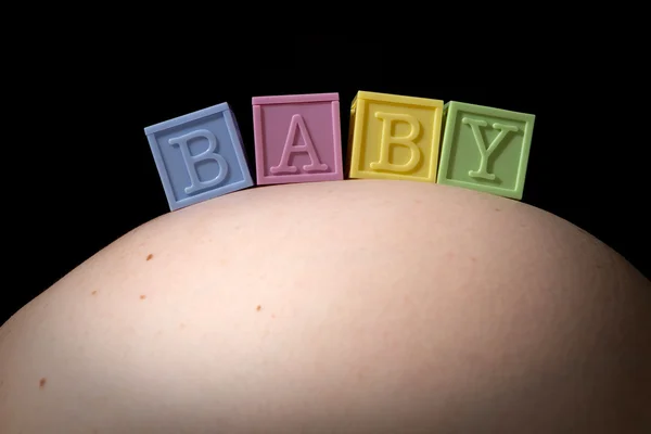 Baby Blocks Pregnancy — Stock Photo, Image