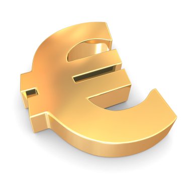 euro işareti. 3D