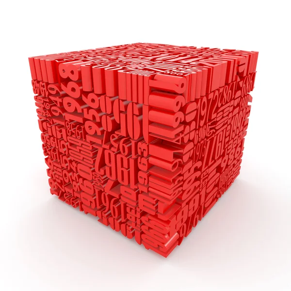 Роки. Куб, що складається з чисел — стокове фото