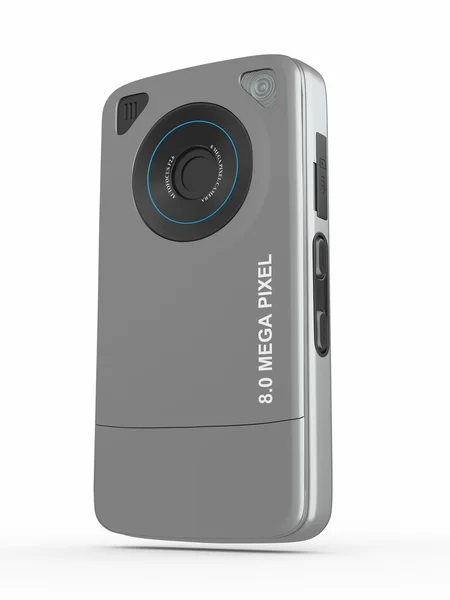 Teléfono móvil metálico con cámara. 3d —  Fotos de Stock