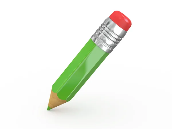 Blyertspenna med radergummi. 3D — Stockfoto
