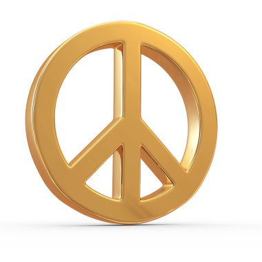 Peace sign. 3d clipart